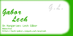 gabor lech business card